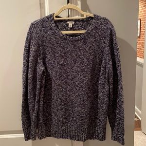 L.L. Bean Heavy Cotton Blue Heathered Sweater